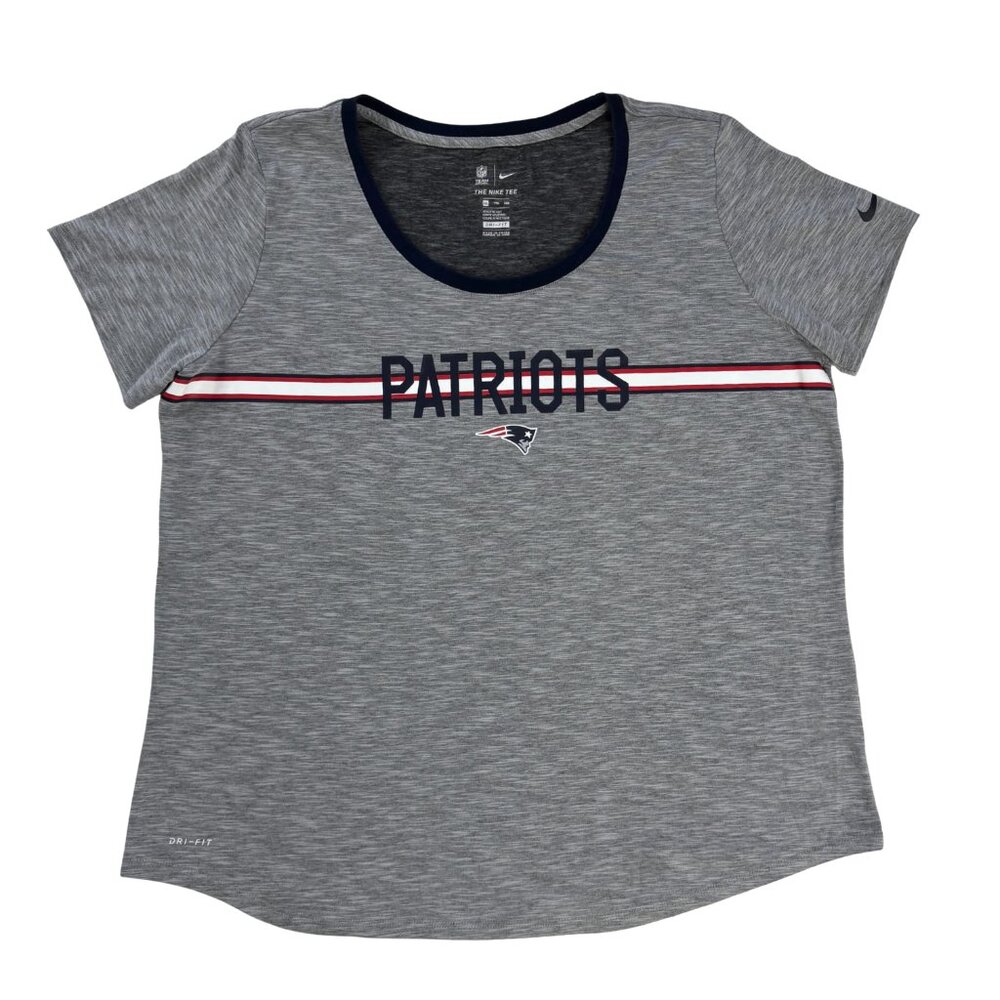 NFL The Nike Tee Women's Dri-Fit New England Patriots T-Shirt in Gray Size 2XL